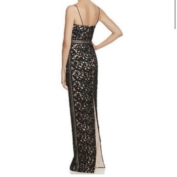 BARIANO Black Lace Full Length Formal Gown Size 12 - Picture 3 of 7